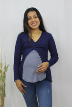 Cargar imagen en el visor de la galería, POLO MATERNIDAD LACTANCIA RAYAS
